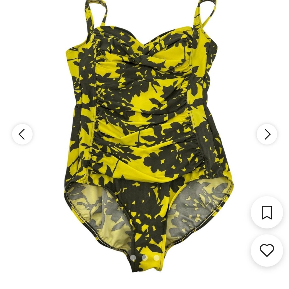 Miraclesuit Women's Yellow and Green Swimsuit-one-piece size 10